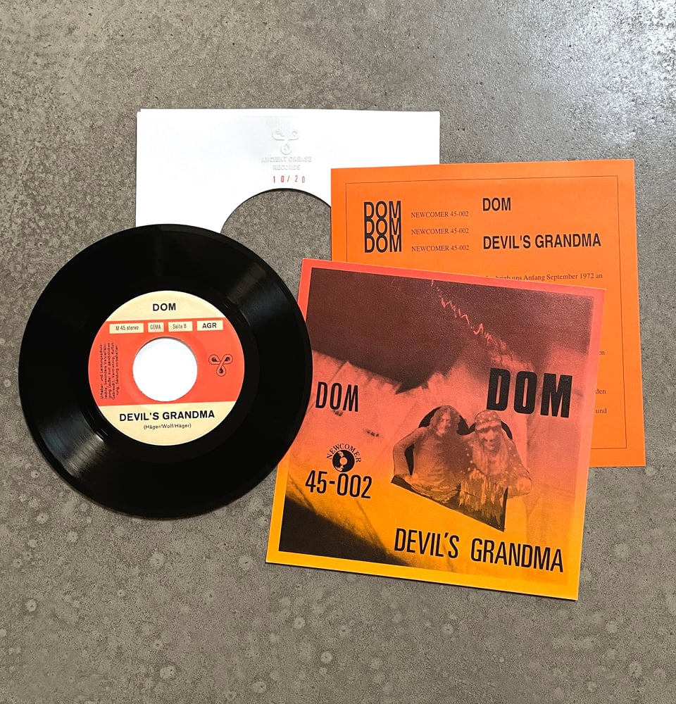 DOM ---7"--- DEADSTOCK ORIGINAL 1972 SLEEVE - EDITION OF 20