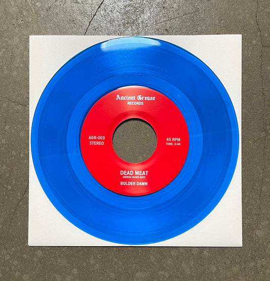 BOLDER DAMN/HEAVY GUN---Split 7"--- BLUE TRANSPARENT VINYL - EDITION OF 6