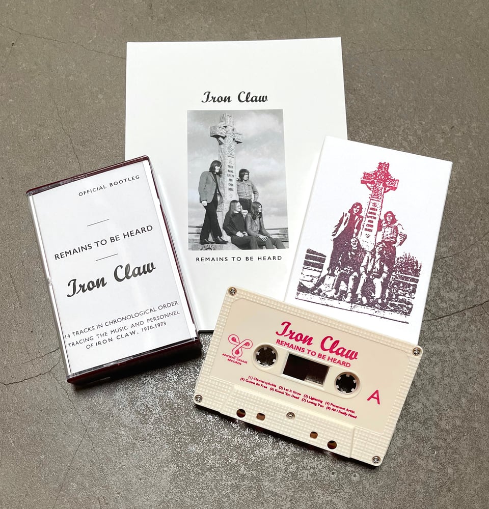 IRON CLAW - REMAINS TO BE HEARD [CASSETTE + 40 PAGE ART BOOK] -- PRINTED SHELL DESIGN -ED. OF 64